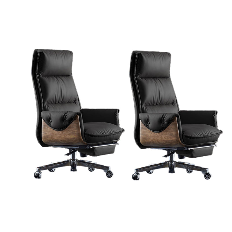 Silla de oficina moderna silla de cuero sin altura de asiento ajustable con ruedas con ruedas