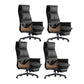 Silla de oficina moderna silla de cuero sin altura de asiento ajustable con ruedas con ruedas