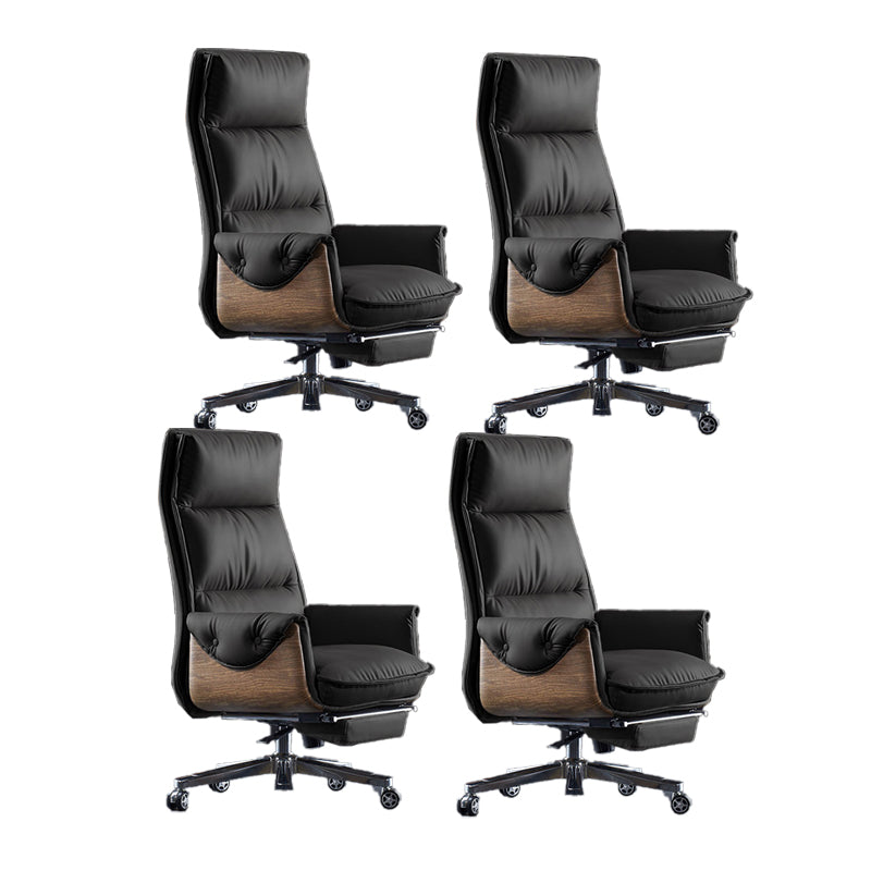 Silla de oficina moderna silla de cuero sin altura de asiento ajustable con ruedas con ruedas