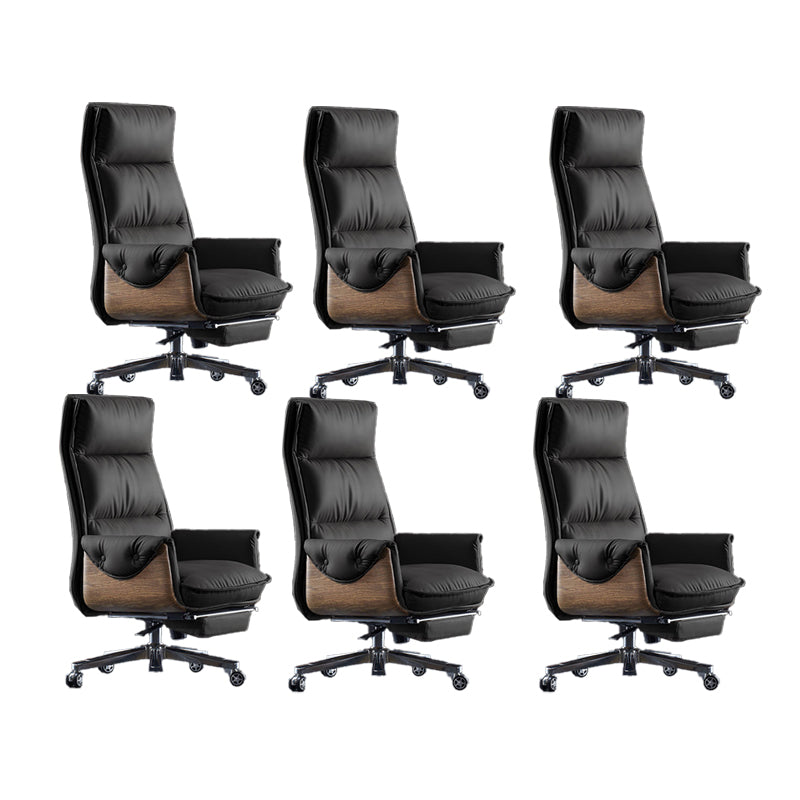 Silla de oficina moderna silla de cuero sin altura de asiento ajustable con ruedas con ruedas