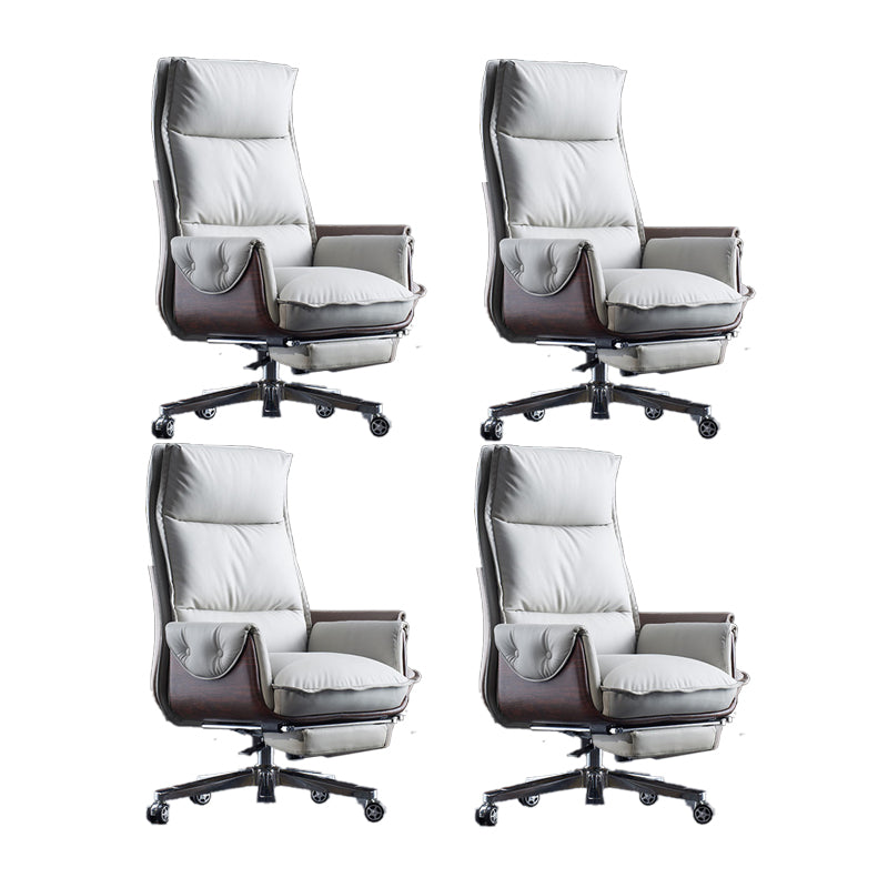 Silla de oficina moderna silla de cuero sin altura de asiento ajustable con ruedas con ruedas