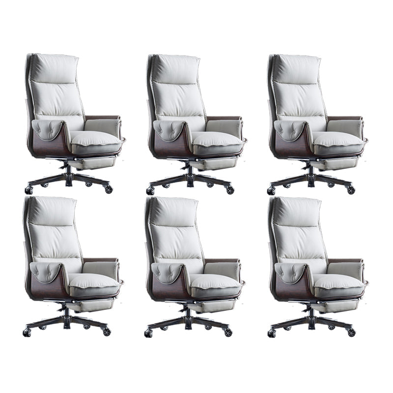 Silla de oficina moderna silla de cuero sin altura de asiento ajustable con ruedas con ruedas
