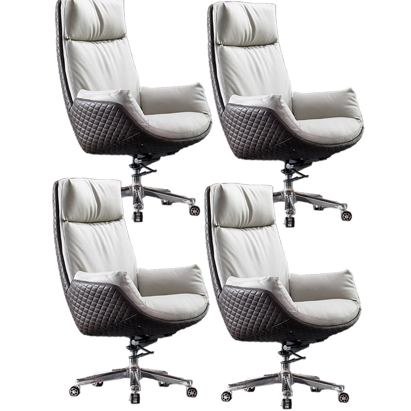 Sedia da ufficio a diapositiva moderna sedia da scrivania ad altezza del sedile regolabile a braccio con ruote