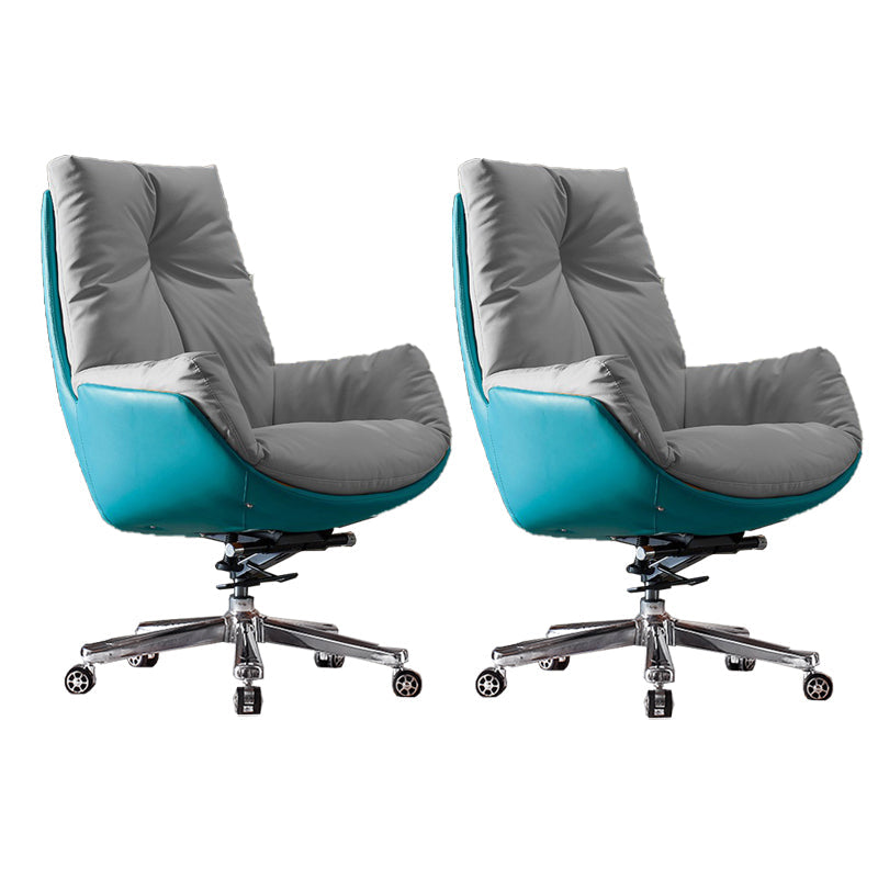 Sedia da ufficio a diapositiva moderna sedia da scrivania ad altezza del sedile regolabile a braccio con ruote