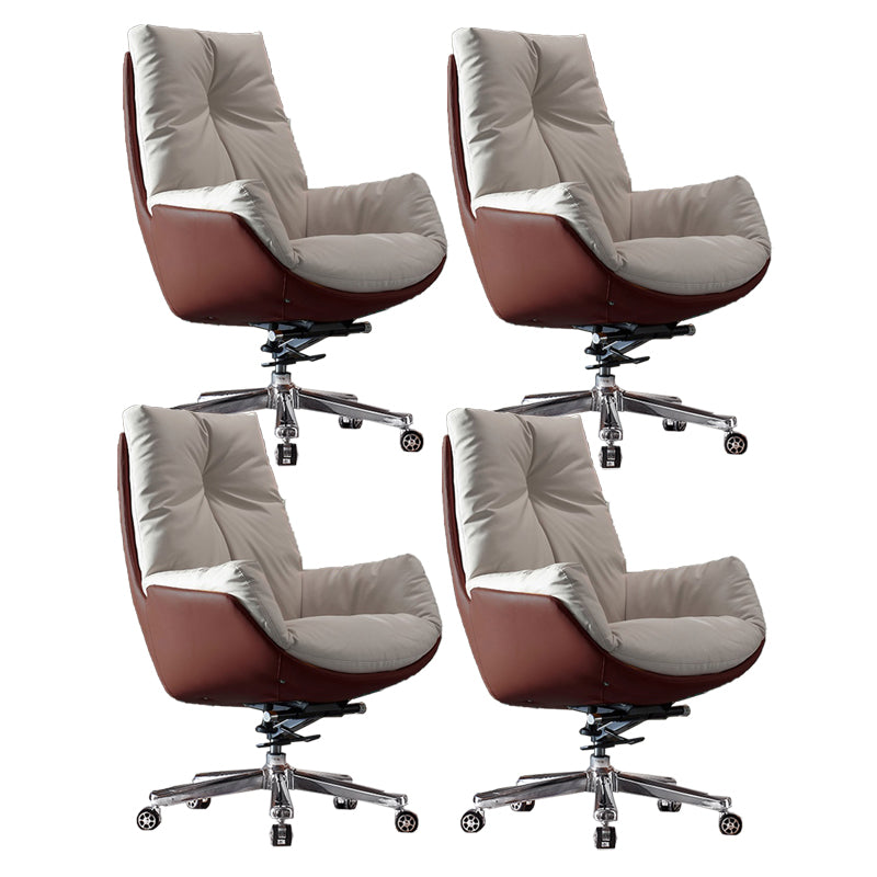 Sedia da ufficio a diapositiva moderna sedia da scrivania ad altezza del sedile regolabile a braccio con ruote