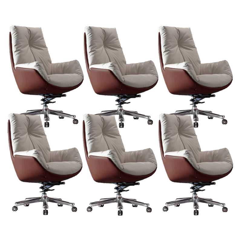 Sedia da ufficio a diapositiva moderna sedia da scrivania ad altezza del sedile regolabile a braccio con ruote