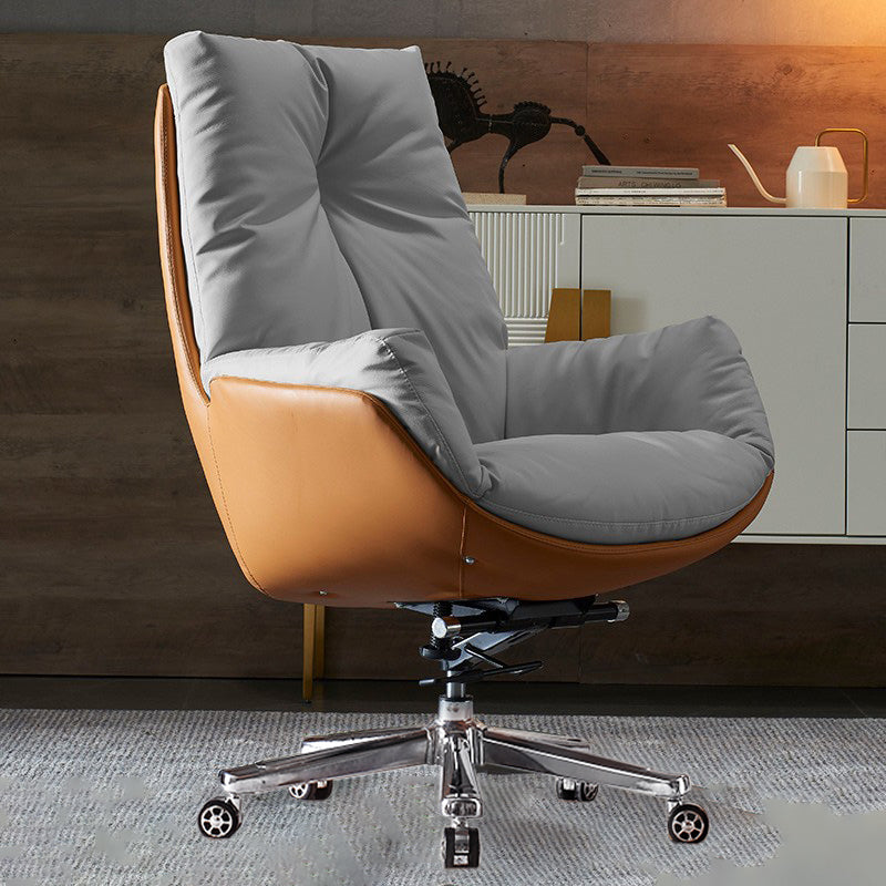 Sedia da ufficio a diapositiva moderna sedia da scrivania ad altezza del sedile regolabile a braccio con ruote