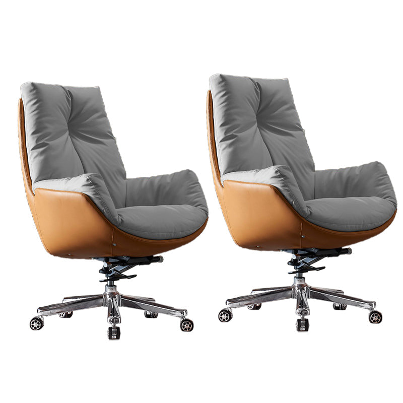 Sedia da ufficio a diapositiva moderna sedia da scrivania ad altezza del sedile regolabile a braccio con ruote