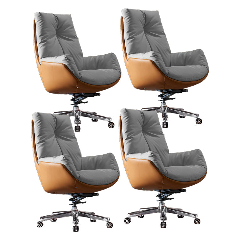 Sedia da ufficio a diapositiva moderna sedia da scrivania ad altezza del sedile regolabile a braccio con ruote