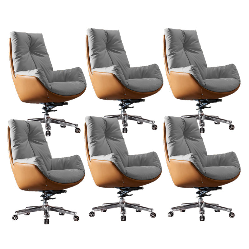 Sedia da ufficio a diapositiva moderna sedia da scrivania ad altezza del sedile regolabile a braccio con ruote