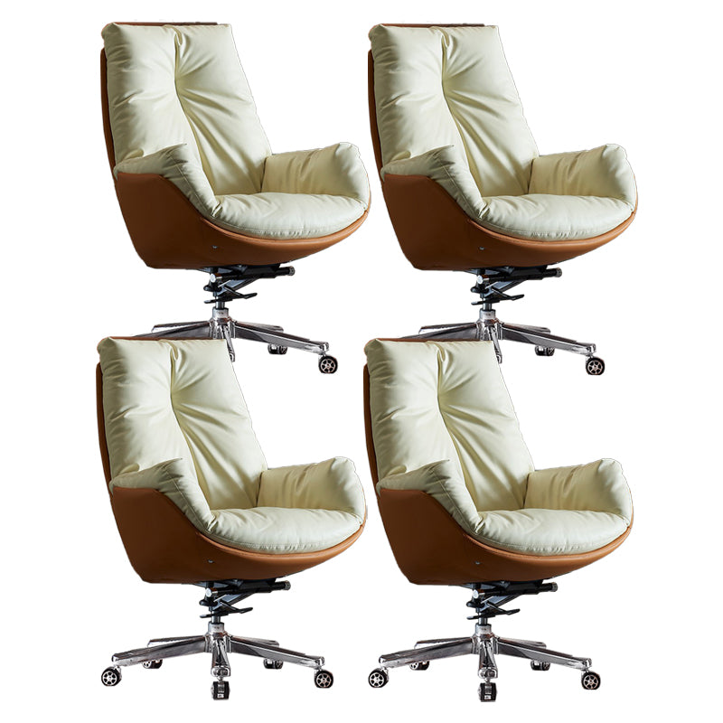 Sedia da ufficio a diapositiva moderna sedia da scrivania ad altezza del sedile regolabile a braccio con ruote