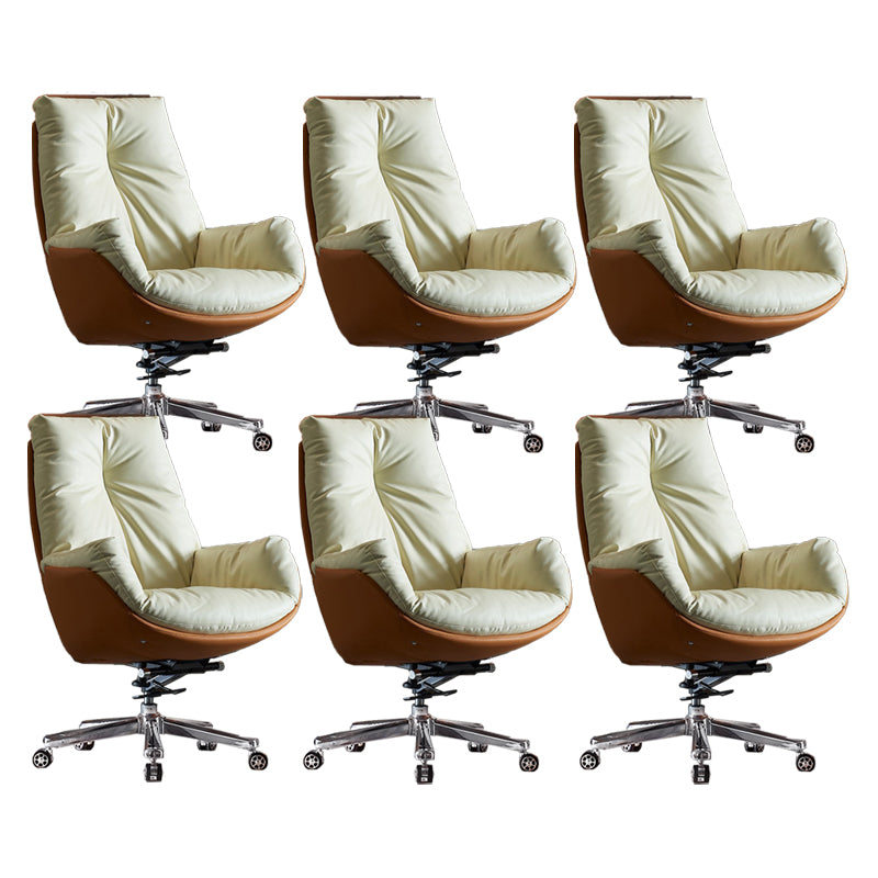 Sedia da ufficio a diapositiva moderna sedia da scrivania ad altezza del sedile regolabile a braccio con ruote