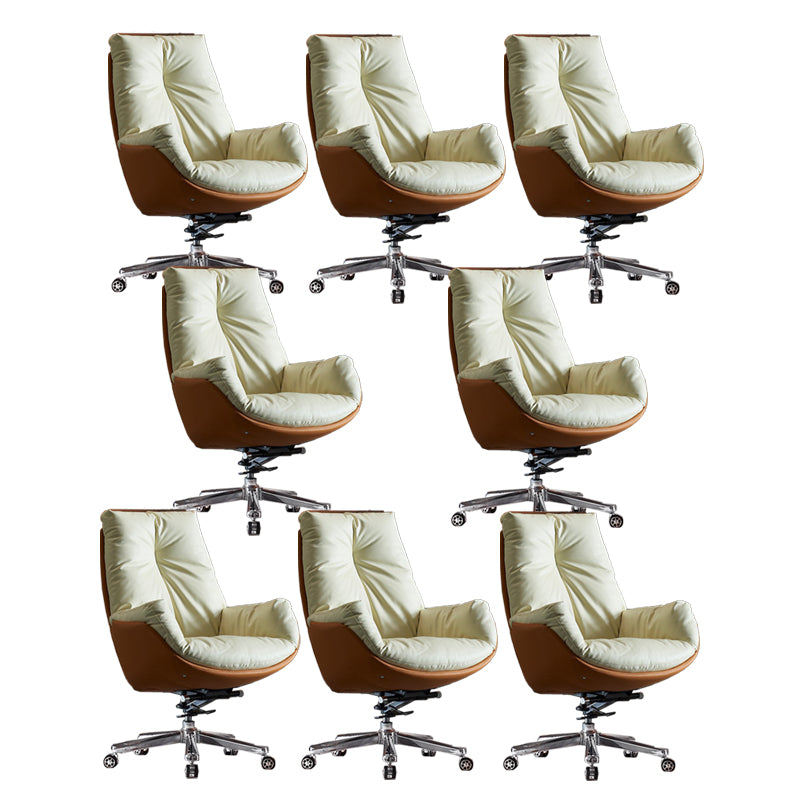 Sedia da ufficio a diapositiva moderna sedia da scrivania ad altezza del sedile regolabile a braccio con ruote