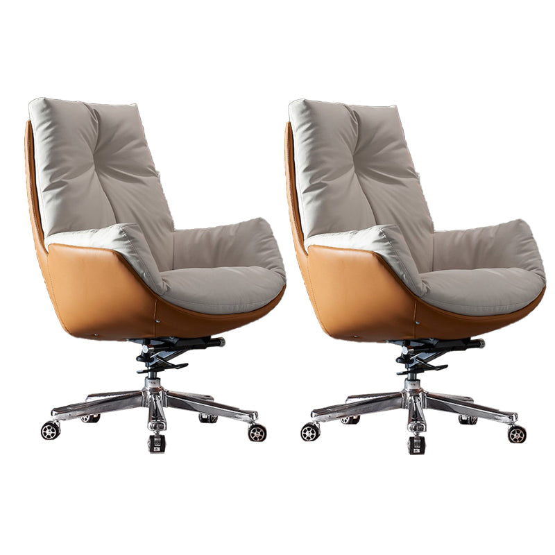 Sedia da ufficio a diapositiva moderna sedia da scrivania ad altezza del sedile regolabile a braccio con ruote