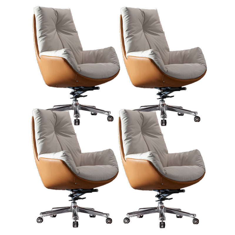 Sedia da ufficio a diapositiva moderna sedia da scrivania ad altezza del sedile regolabile a braccio con ruote