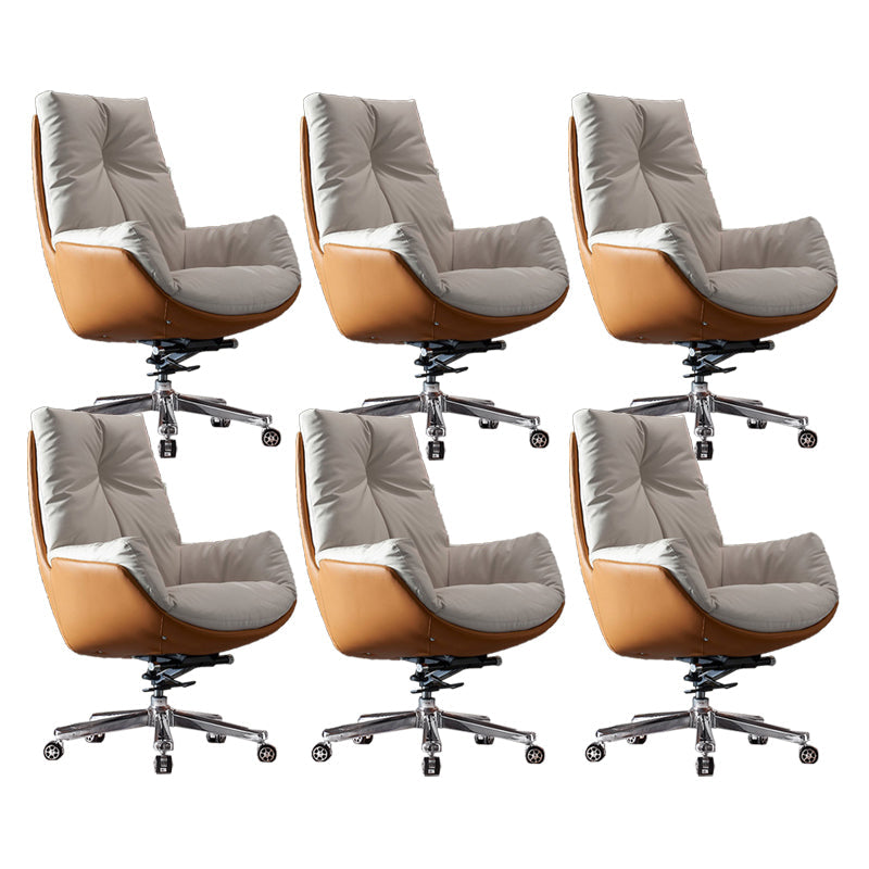 Sedia da ufficio a diapositiva moderna sedia da scrivania ad altezza del sedile regolabile a braccio con ruote