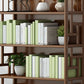 Closed Back Standard Bookshelf Engineered Wood Bookcase with Rectangular Shelves