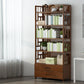 Closed Back Standard Bookshelf Engineered Wood Bookcase with Rectangular Shelves