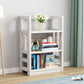 Modern Open Back Standard Bookshelf Wooden Bookcase with Shelves for Study Room 23.6"L x 11.0"W x 37.4"H White Clearhalo 'Bookcases' 'furn' 'furn_bookcases' 'Furniture' 'Office Furniture' 7047685