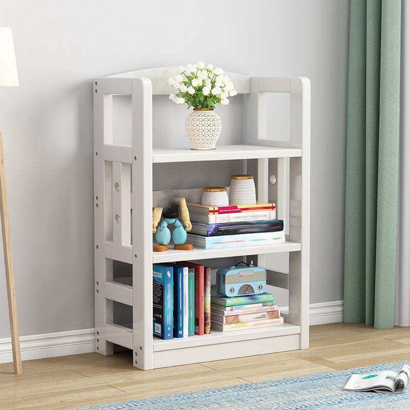 Modern Open Back Standard Bookshelf Wooden Bookcase with Shelves for Study Room 23.6"L x 11.0"W x 37.4"H White Clearhalo 'Bookcases' 'furn' 'furn_bookcases' 'Furniture' 'Office Furniture' 7047685