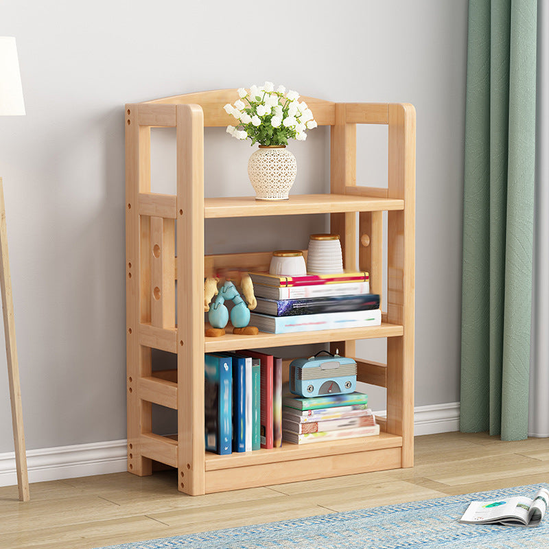 Modern Open Back Standard Bookshelf Wooden Bookcase with Shelves for Study Room 23.6"L x 11.0"W x 37.4"H Natural Clearhalo 'Bookcases' 'furn' 'furn_bookcases' 'Furniture' 'Office Furniture' 7047686