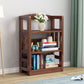 Modern Open Back Standard Bookshelf Wooden Bookcase with Shelves for Study Room 23.6"L x 11.0"W x 37.4"H Walnut Clearhalo 'Bookcases' 'furn' 'furn_bookcases' 'Furniture' 'Office Furniture' 7047688