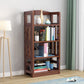 Modern Open Back Standard Bookshelf Wooden Bookcase with Shelves for Study Room 23.6"L x 11.0"W x 49.8"H Walnut Clearhalo 'Bookcases' 'furn' 'furn_bookcases' 'Furniture' 'Office Furniture' 7047692