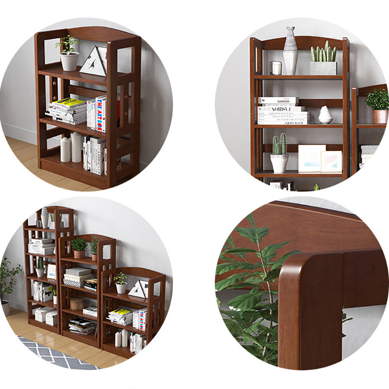 Modern Open Back Standard Bookshelf Wooden Bookcase with Shelves for Study Room Clearhalo 'Bookcases' 'furn' 'furn_bookcases' 'Furniture' 'Office Furniture' 7047694