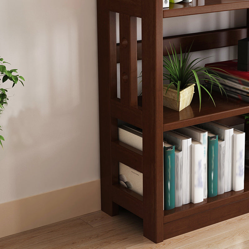 Modern Open Back Standard Bookshelf Wooden Bookcase with Shelves for Study Room Clearhalo 'Bookcases' 'furn' 'furn_bookcases' 'Furniture' 'Office Furniture' 7047696