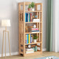 Modern Open Back Standard Bookshelf Wooden Bookcase with Shelves for Study Room 23.6"L x 11.0"W x 62.2"H Natural Clearhalo 'Bookcases' 'furn' 'furn_bookcases' 'Furniture' 'Office Furniture' 7047698