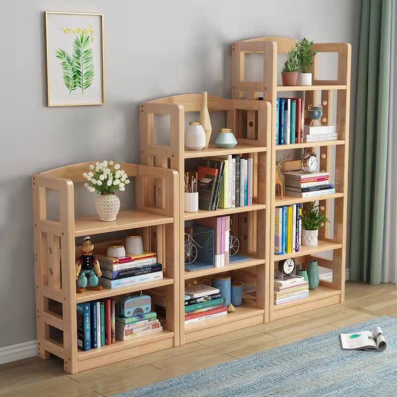 Modern Open Back Standard Bookshelf Wooden Bookcase with Shelves for Study Room Clearhalo 'Bookcases' 'furn' 'furn_bookcases' 'Furniture' 'Office Furniture' 7047700