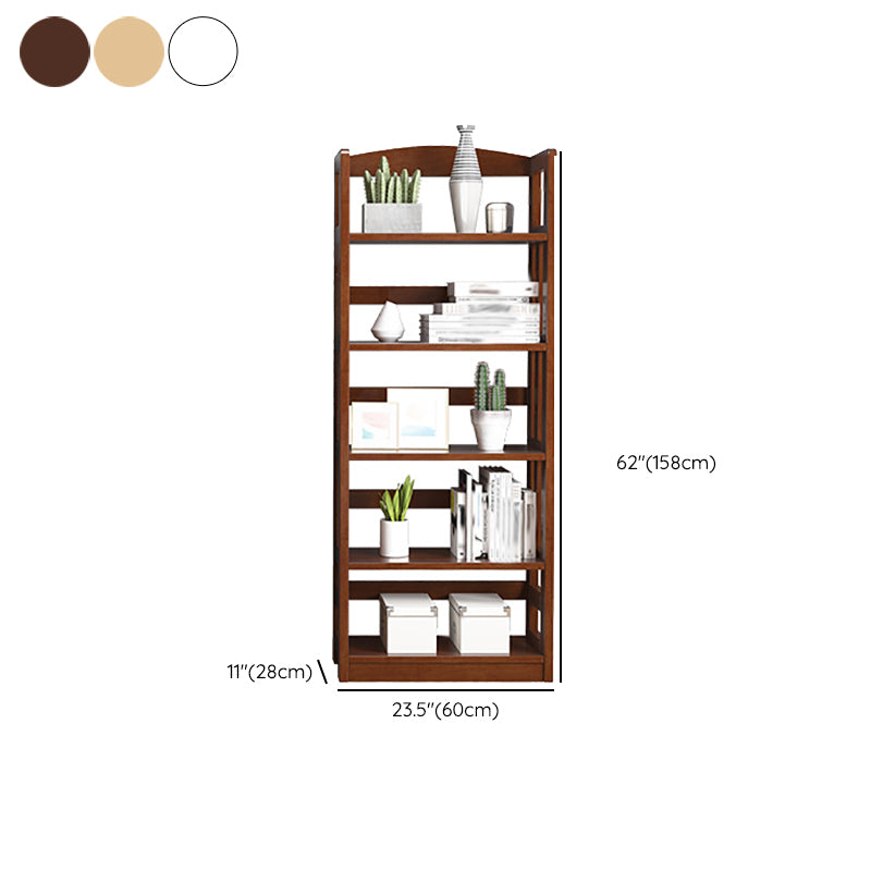Modern Open Back Standard Bookshelf Wooden Bookcase with Shelves for Study Room Clearhalo 'Bookcases' 'furn' 'furn_bookcases' 'Furniture' 'Office Furniture' 7047704