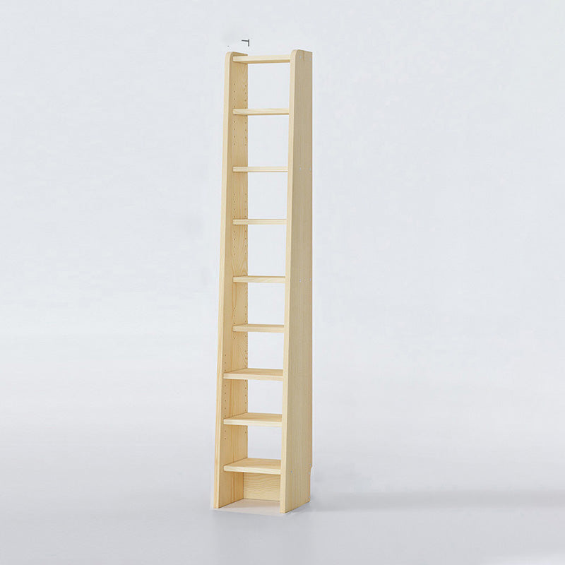 Bibliothèque en bois à échelle de librairie à dos moderne avec étagères avec étagères