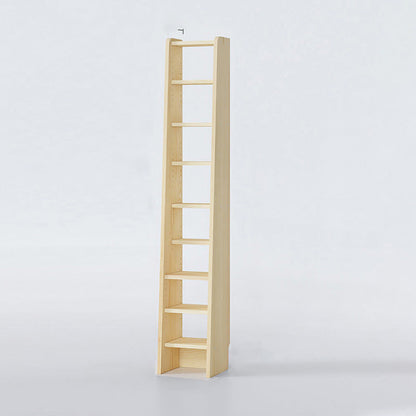 Bibliothèque en bois à échelle de librairie à dos moderne avec étagères avec étagères