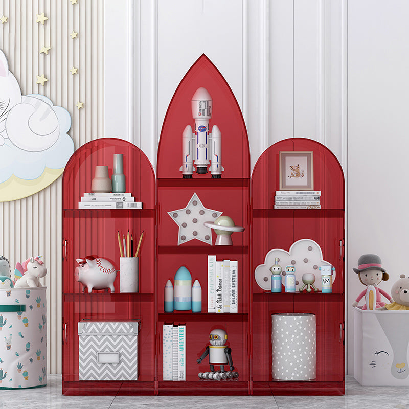 Bibliothèque acrylique de bibliothèque standard à l'arrière fermé avec étagères rectangulaires pour salle d'étude