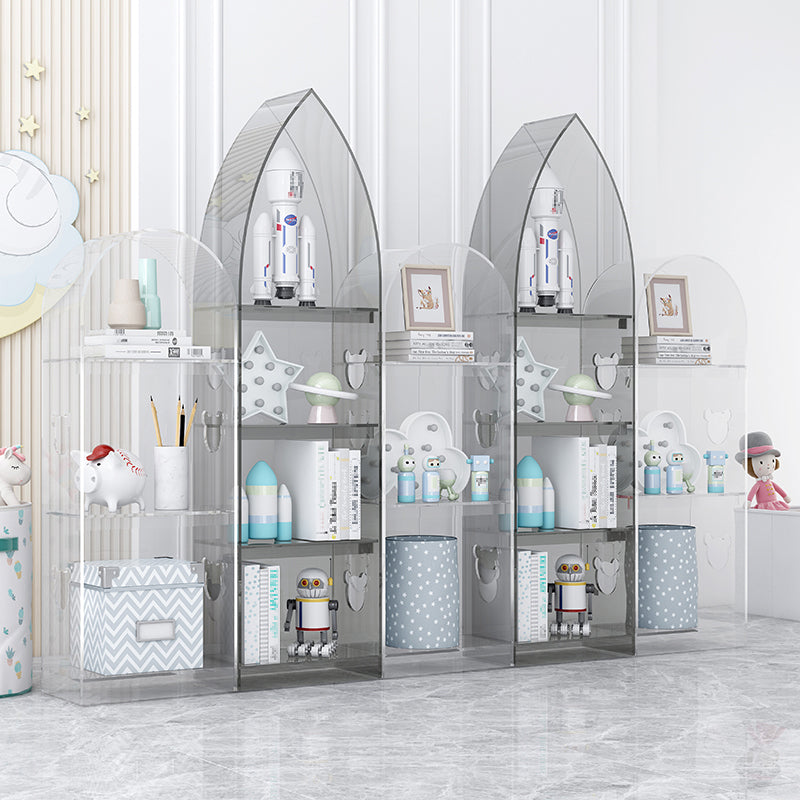 Bibliothèque acrylique de bibliothèque standard à l'arrière fermé avec étagères rectangulaires pour salle d'étude