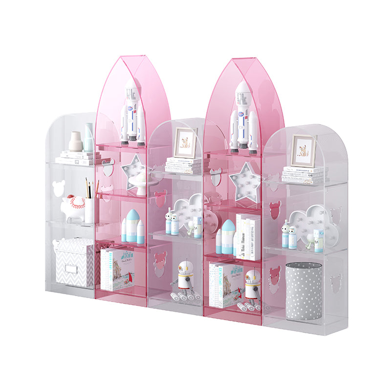 Bibliothèque acrylique de bibliothèque standard à l'arrière fermé avec étagères rectangulaires pour salle d'étude