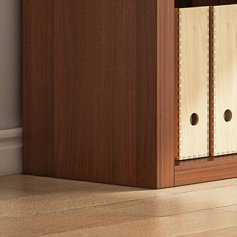 Bibliothèque scandinave en bois d'ingénierie standard à l'arrière fermé standard