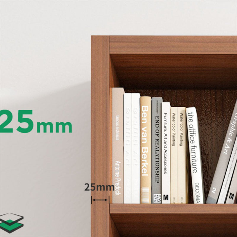 Bibliothèque scandinave en bois d'ingénierie standard à l'arrière fermé standard