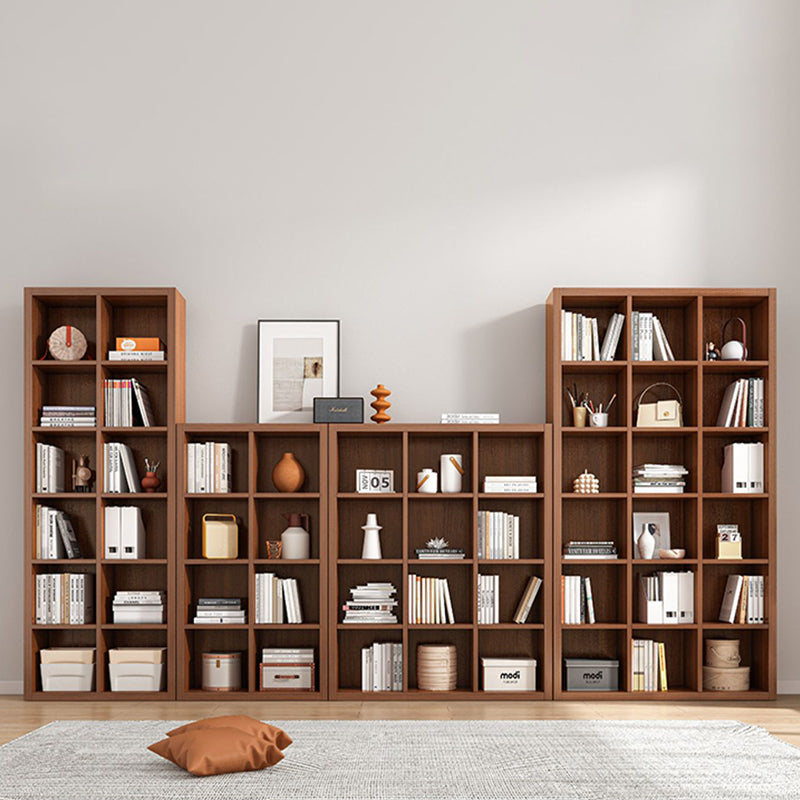 Bibliothèque scandinave en bois d'ingénierie standard à l'arrière fermé standard