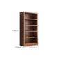 Bibliothèque scandinave en bois d'ingénierie standard à l'arrière fermé standard