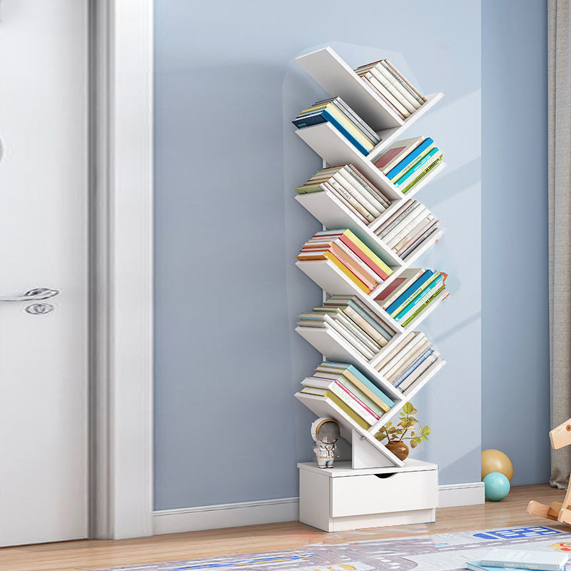 Ouvrir une bibliothèque en bois d'ingénierie verticale pour la salle d'étude