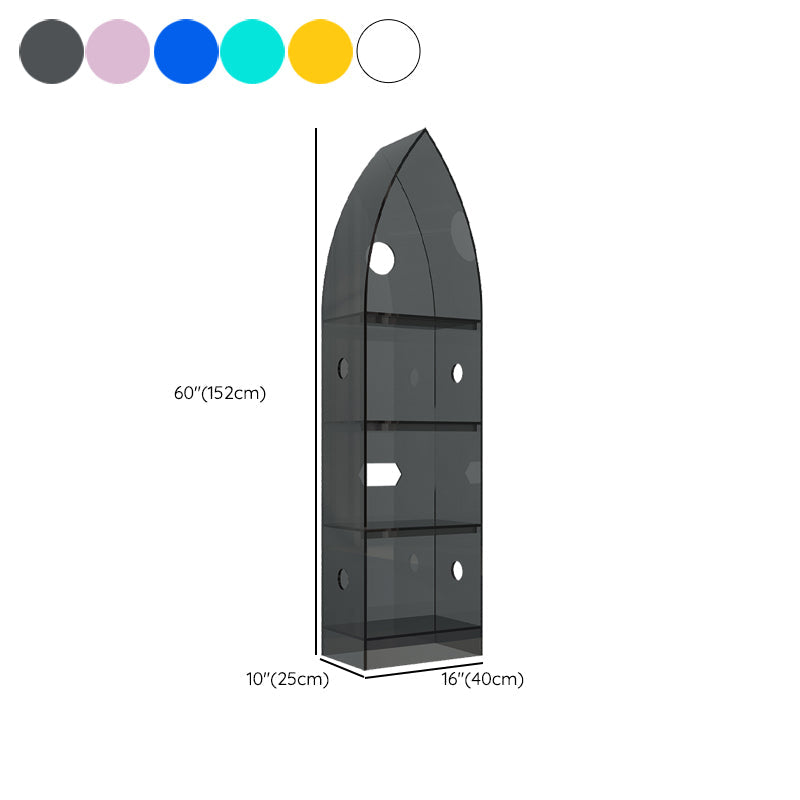Bibliothèque acrylique de bibliothèque standard à dos fermé moderne pour salle d'étude