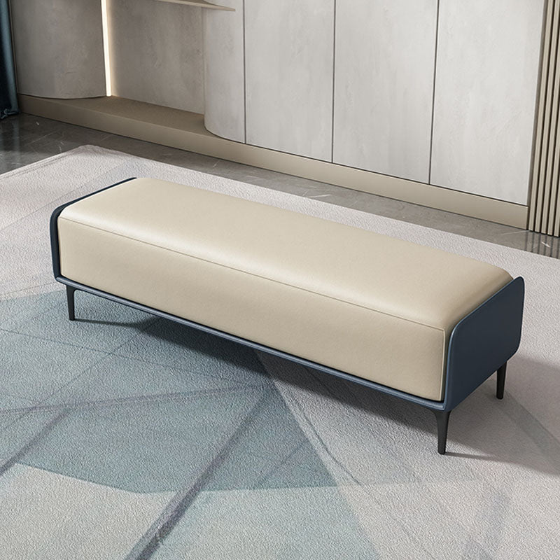 Modern Cushioned Seating Bench Rectangle Entryway and Bedroom Bench , 16" W Blue Clearhalo 'Benches' 'Chairs & Seating' 'furn' 'furn_benches' 'Furniture' 'Living Room Furniture' 7047913
