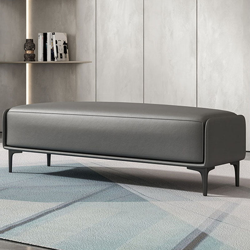 Modern Cushioned Seating Bench Rectangle Entryway and Bedroom Bench , 16" W Dark Gray Clearhalo 'Benches' 'Chairs & Seating' 'furn' 'furn_benches' 'Furniture' 'Living Room Furniture' 7047918