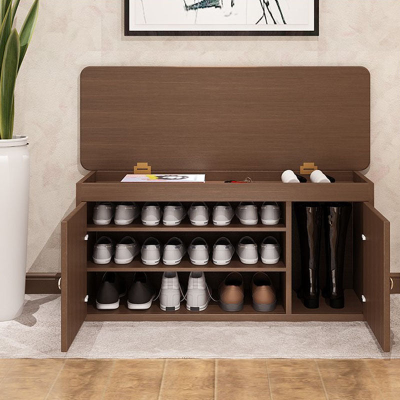Modern Entryway Bench Wooden Seating Bench with Shoe Storage , 14" W Clearhalo 'Benches' 'Chairs & Seating' 'furn' 'furn_benches' 'Furniture' 'Living Room Furniture' 7047931
