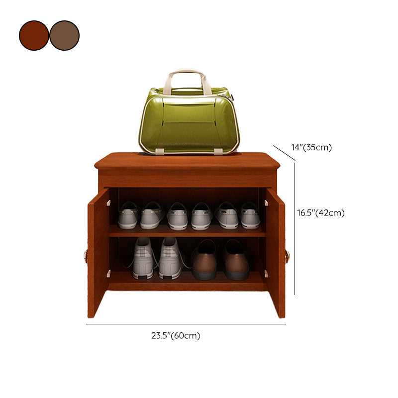 Modern Entryway Bench Wooden Seating Bench with Shoe Storage , 14" W Clearhalo 'Benches' 'Chairs & Seating' 'furn' 'furn_benches' 'Furniture' 'Living Room Furniture' 7047954