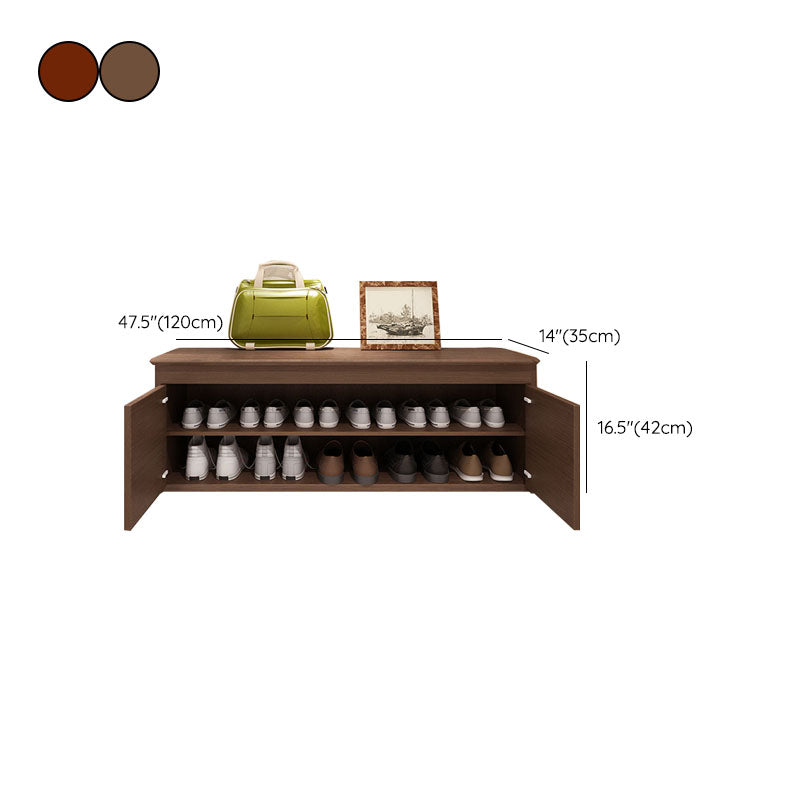 Modern Entryway Bench Wooden Seating Bench with Shoe Storage , 14" W Clearhalo 'Benches' 'Chairs & Seating' 'furn' 'furn_benches' 'Furniture' 'Living Room Furniture' 7047957