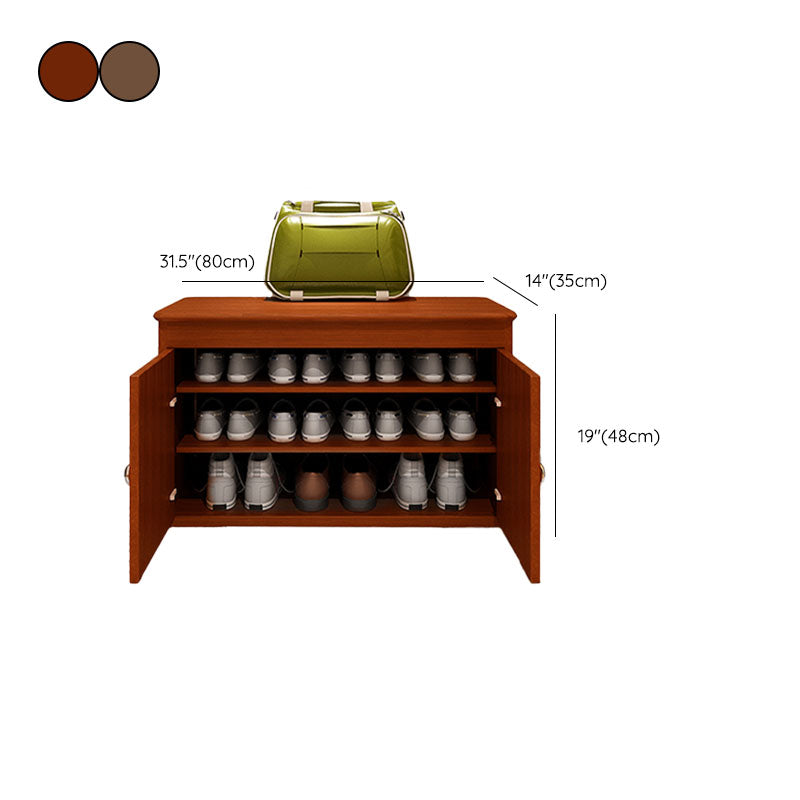 Modern Entryway Bench Wooden Seating Bench with Shoe Storage , 14" W Clearhalo 'Benches' 'Chairs & Seating' 'furn' 'furn_benches' 'Furniture' 'Living Room Furniture' 7047959