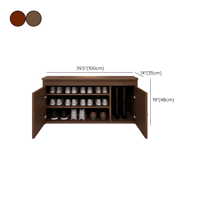 Modern Entryway Bench Wooden Seating Bench with Shoe Storage , 14" W Clearhalo 'Benches' 'Chairs & Seating' 'furn' 'furn_benches' 'Furniture' 'Living Room Furniture' 7047960